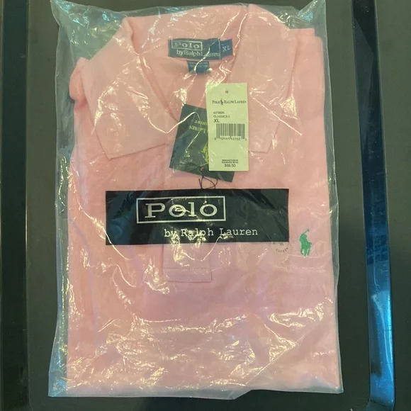 NEW Pink Ralph Lauren POLO Shirt Men's Short Sleeve Sz. XL,S,M - Picture 8 of 9